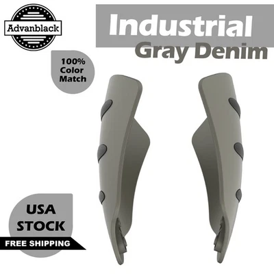Промышленная серая джинсовая защита для рук Advanblack подходит для Harley Touring & Softails - Изображение 1 из 4