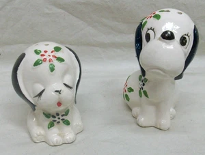 Vintage Puppy Dogs Salt & Pepper Shakers (Unused) Hounds, Ceramic, Japan - Picture 1 of 4