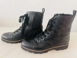Neu Vionic Leder Schnürstiefel Lani schwarz Schuhe Größe 9 - Bild 1 von 12