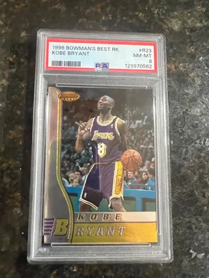 Kobe Bryant 1996 Bowman's Best #R23 radiocontrol novato PSA 8 Lakers Salón de la fama 🔥 Foto 1 de 3