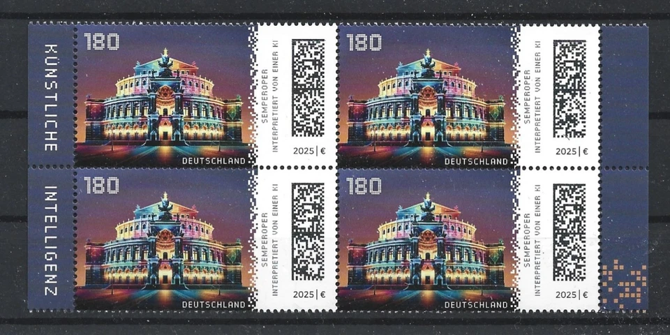 Germany 2025 October Issue Semperoper Dresden Opera House as per IA MNH Block 4 - Image 1 of 1