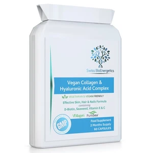 Vegan Collagen & Hyaluronic Acid Complex - 60 Capsules - Picture 1 of 9