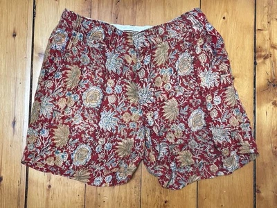 Pantalones Cortos Ralph Lauren Para Hombre Lino Talla 33 Rojo Paisley Estampado Floral  Foto 1 de 4