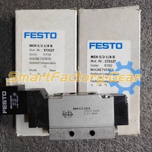 New FESTO MEH-5/2-1/8-B 173127 Solenoid Valve#1pcs In Box MEH5218B173127 - Picture 1 of 2
