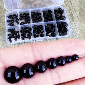 100pcs 8/10/12/14mm Plastic Safety Eyes For Toys (0085) - Picture 1 of 18