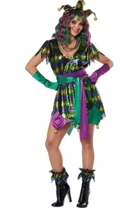 California Costume Mardi Gras Parade Jester Adult Women Holiday Outfit 5024-004 - Picture 1 of 7