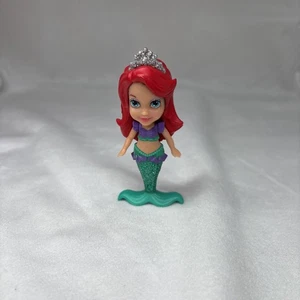 Disney Princess Mini Toddler Doll Ariel Glitter Tail 3" Sparkle Little Mermaid - Picture 1 of 4