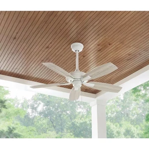 Hampton Bay Gazebo III 42 in. Indoor/Outdoor Wet Rated Matte White Ceiling Fan - Picture 1 of 7