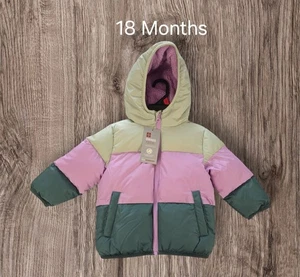 Chaqueta acolchada de peso pesado Swiss Tech para niños pequeños talla 18M/púrpura y verde múltiple nueva con etiquetas - Imagen 1 de 7