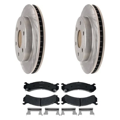 For Chevy Silverado 1500 HD 01-05 R-Line Plain Front Brake Kit w Ceramic Pads - Image 1 of 4
