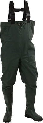 Frogg Toggs Cascades Bootfoot Poliéster/Goma Tacos Pecho Vadeador Hombres Talla 13 Verde Foto 1 de 4