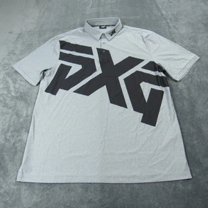 PXG Parsons Xtreme Golf Men’s Large Polo Shirt Gray Black Logo Performance Stret - Picture 1 of 9