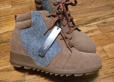 Sorel Women's Evie Lace-Up Wedge Ankle Booties Waterproof Brown Gray Size 10 - Image 1 of 4