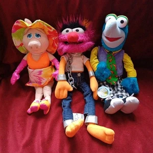 THE MUPPETS SOFT PLUSH TOYS ANIMAL 16" MISS PIGGY 13"GONZO 14" NANCO QTY OF 3 - Picture 1 of 23