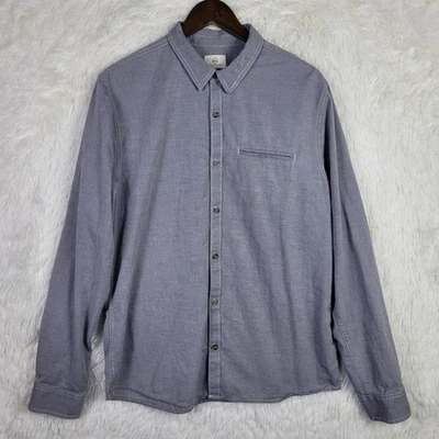 XL AG Adriano Goldschmied Mens Gray Twill Long Sleeve Button Down Shirt - Image 1 of 4