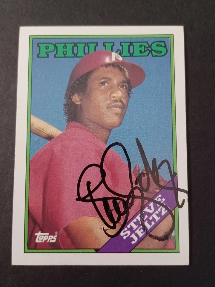 Steve Jeltz Signed 1988 Topps - Phillies - Autographed - A - Image 1 of 1
