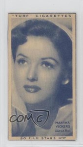1947 Turf Cigarettes Film Stars Martha Vickers #17 04dx