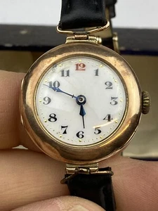 LOVELY ANTIQUE LADIES 9CT ROSE GOLD ROLEX WRISTWATCH c.1930's Ship Worldwide - Picture 1 of 12