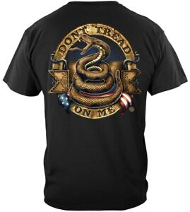 Don't Tread On Me T-shirt à manches courtes serpent à sonnettes Gadsden design drapeau