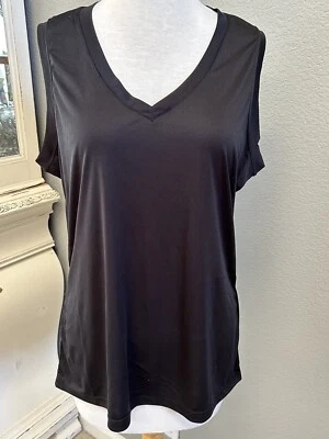 Camiseta Sport-Tek para mujer sin mangas con cuello en V Dri-Fit que absorbe la humedad LST352 L Foto 1 de 4