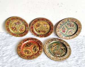 1930 Vintage Birds Graphics Litho Tin Tray Wall Decor Home Retro Set of 5 TR167 - Picture 1 of 6