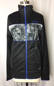 NWT Zoo York Black City Print Zipper Track Men's Street Wear Jacket Small - Picture 1 of 5
