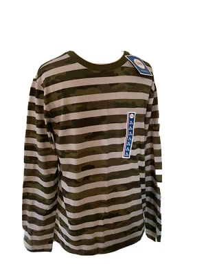 Camiseta listra verde exército camuflada masculina GG (14-16) nova com etiquetas - Imagem 1 de 4