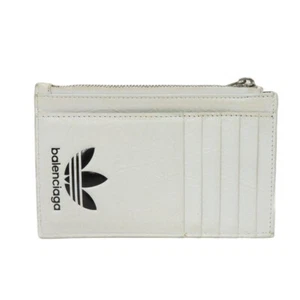 BALENCIAGA Trefoil Logo Fragment Case 721896 2IDM6 9160 coin purse Striped... - Picture 1 of 24