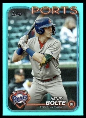 2024 Topps Pro Debut Aqua Foil Henry Bolte 39/75 Stockton Ports #PD-69 - Image 1 of 2