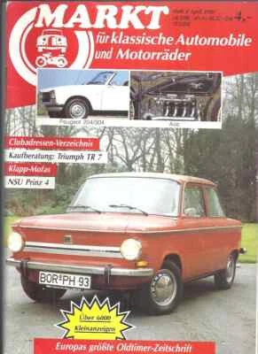 Markt für klassische Automobile und Motorräder Heft 4 April 1989 gut erhalten - Bild 1 von 3