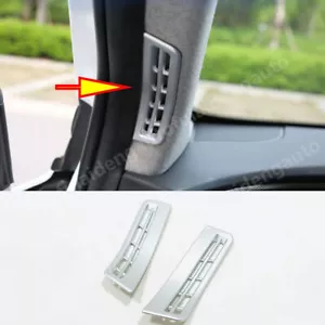 2P Silver Front Door A Pillar Air Vent Cover Trim For Hyundai Santa Fe 2019-2021 - Picture 1 of 6
