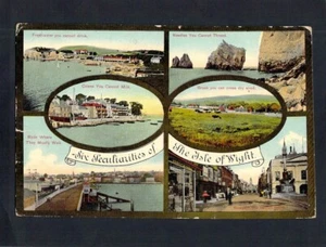 E9841 UK IOW 6 Peculiarites 6 image PU vintage postcard - Picture 1 of 2