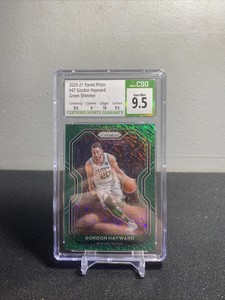 2020-21 Prizm Gordon Hayward Green Shimmer Prizm #2/5 CSG 9.5 Celtics