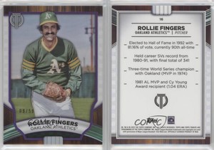 2022 Topps Tribute Purple /50 Rollie Fingers #16 HOF
