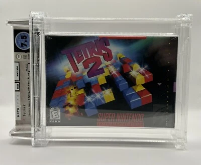 Tetris 2 (SNES) Factory Sealed/Brand New WATA Graded 7.5 Seal A - Image 1 of 4