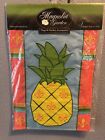 Pineapple Fleur De Lis Garden Flag 13 X 18