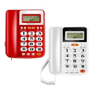 Corded Telephone with Large Led Display Landline Phone Big Button Landline Phone - Zdjęcie 1 z 10