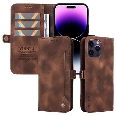 Handyhülle Für iPhone 16 15 14 13 12 11 8 7 Handy Tasche Schutz Book Case Cover - Bild 1 von 4