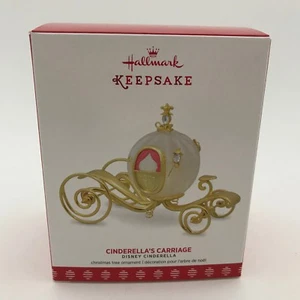 Hallmark 2017 Disney Cenicienta carro calabaza recuerdo adorno vidrio metal - Imagen 1 de 2