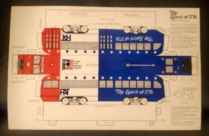 Original Port Authority of Allegheny Cty Trolley Spirit of 76 Papierausschnitt - Bild 1 von 6