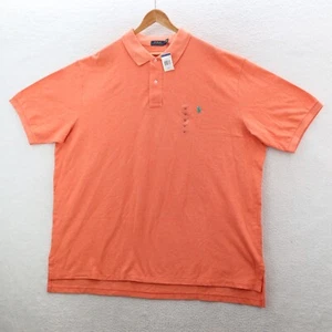 Polo Ralph Lauren Shirt Men's 4XLT Orange Polo Luxury Preppy Country Club Ivy - Picture 1 of 9