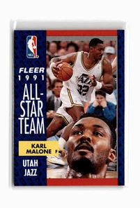 Karl Malone Basketball #219b 1991-92 Fleer Utah Jazz - Picture 1 of 2