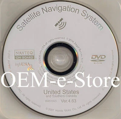 2006 2007 2008 Honda Odyssey Pilot Ridgeline Navigation DVD U.S CAN Map Ver 4.63 - Image 1 of 2