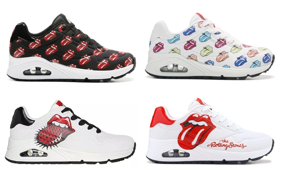 SKECHERS WOMENS ROLLING STONES UNO CAUSAL RUNNING SNEAKER - Image 1 of 1