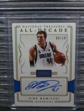 2017-18 National Treasures Dirk Nowitzki All-Decade Signatures Gold Auto #08/10