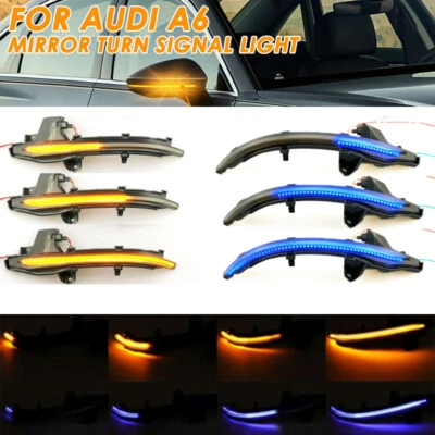 Luz intermitente LED dinámico de luz de giro del espejo lateral para Audi A6 S6 RS6 2012-2018 Foto 1 de 4