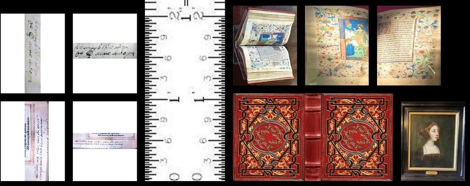 LEE ANN BORGIA MINIATURE BOOKS 1:12 SCALE MINIATURE BOOK ANNE BOLEYN BOOK OF HOURS, BRUGES 1410 – 1450