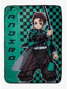 Demon Slayer Tanjiro Kamado Haori Fleece Throw Blanket |45 x 60 Inches brand new - Picture 1 of 4