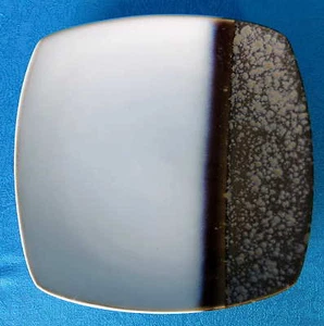 Plate, Salad CURVED Square SANGO SATIN BLACK 4770 White Black Gray Blue - Picture 1 of 5