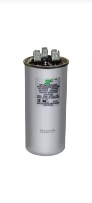 SF / TRANE TRANE Dual Run Capacitor - 40+5 MFD - 370/440VAC Round / Motor & Comp